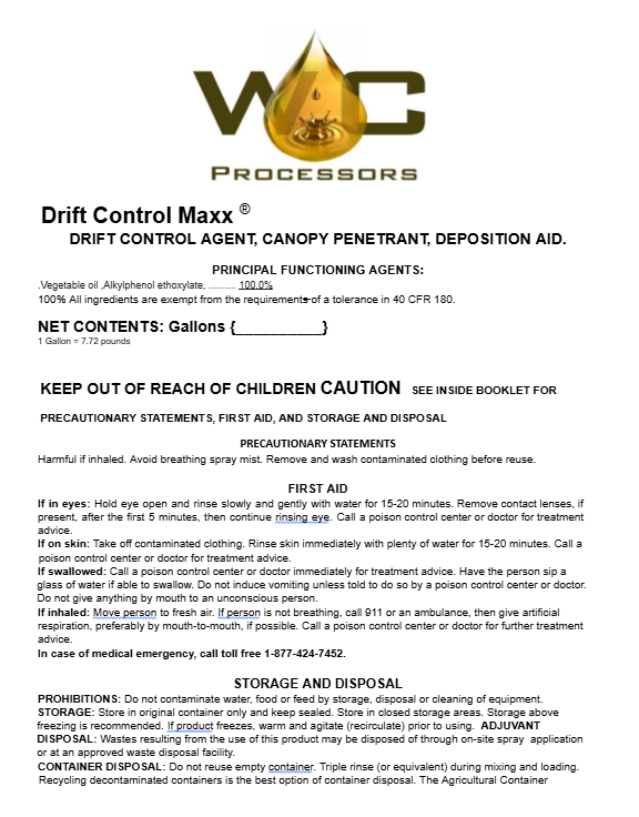 DRIFT CONTROL AGENT, CANOPY PENETRANT, DEPOSITION AID.